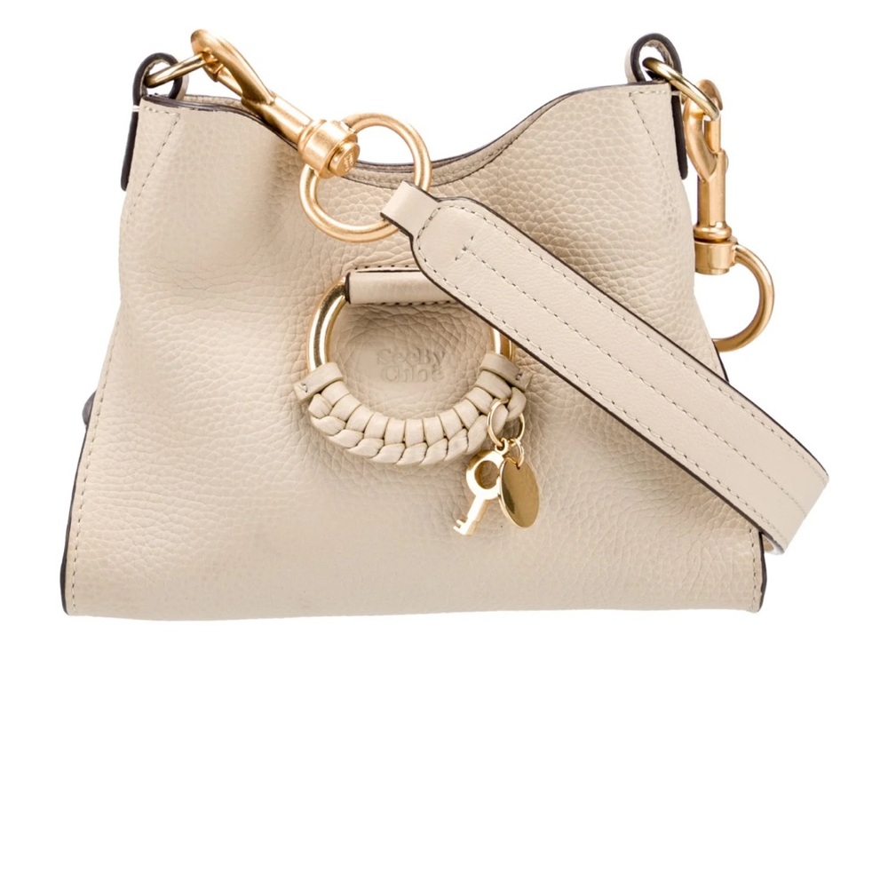 See By Chloe Cream Mini Bag with Gold Accents